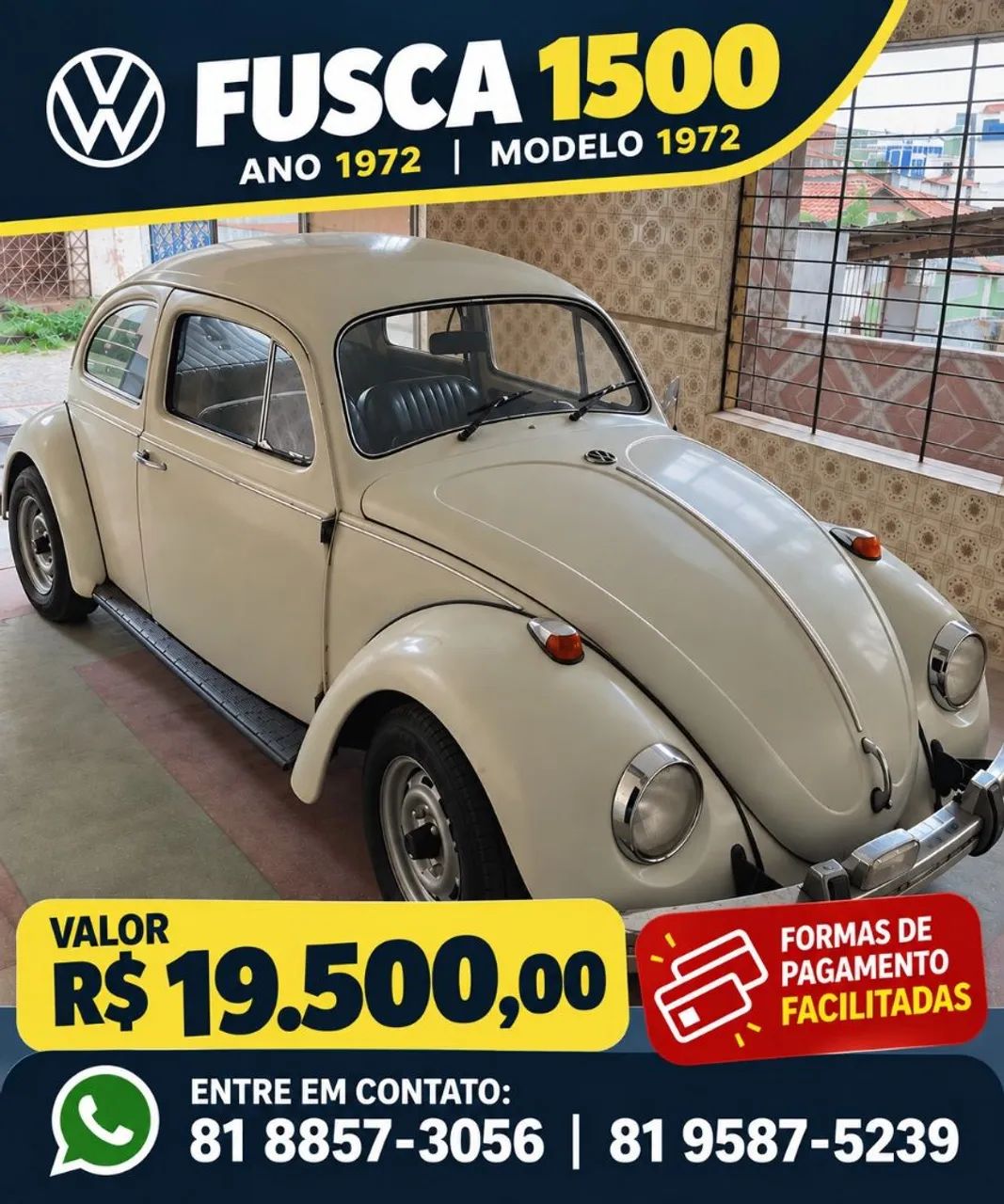 Volkswagen Fusca 1300 1972
