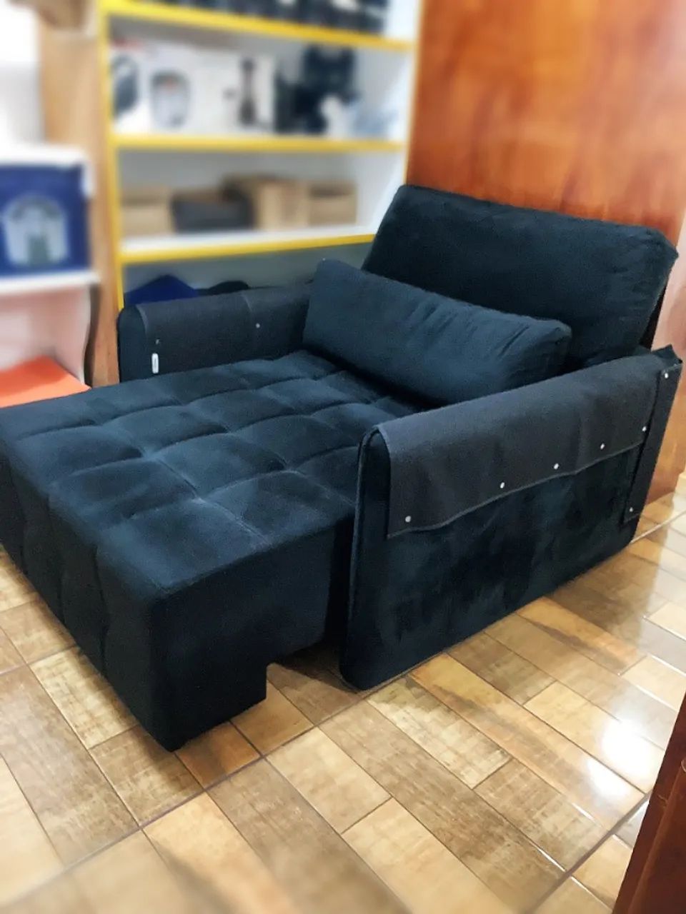 Sofá 2 lugares reclinável preto - seminovo - Foto 2