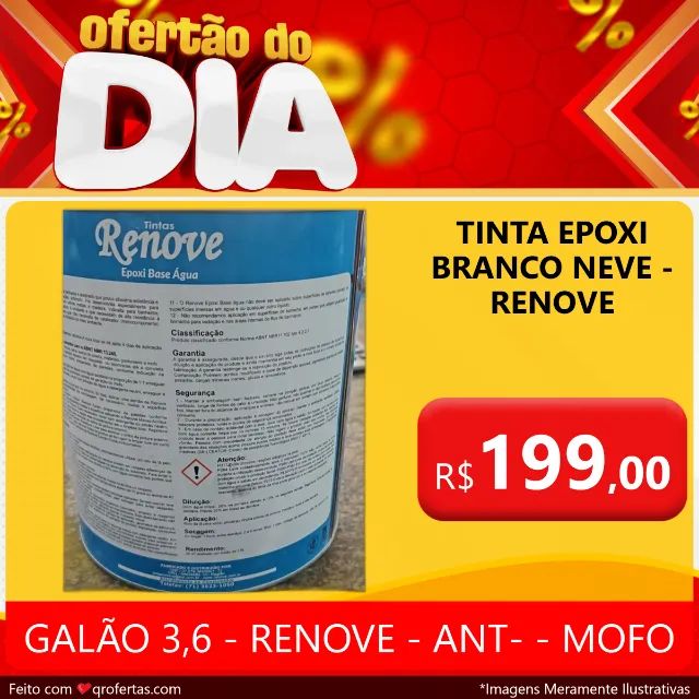 TINTA EPOXI ANTI-MOFO BRANCO NEVE GALÃO 3,6 LITROS ALTA DURABILIDADE E SECAGEN RÁPIDA  - Foto 2