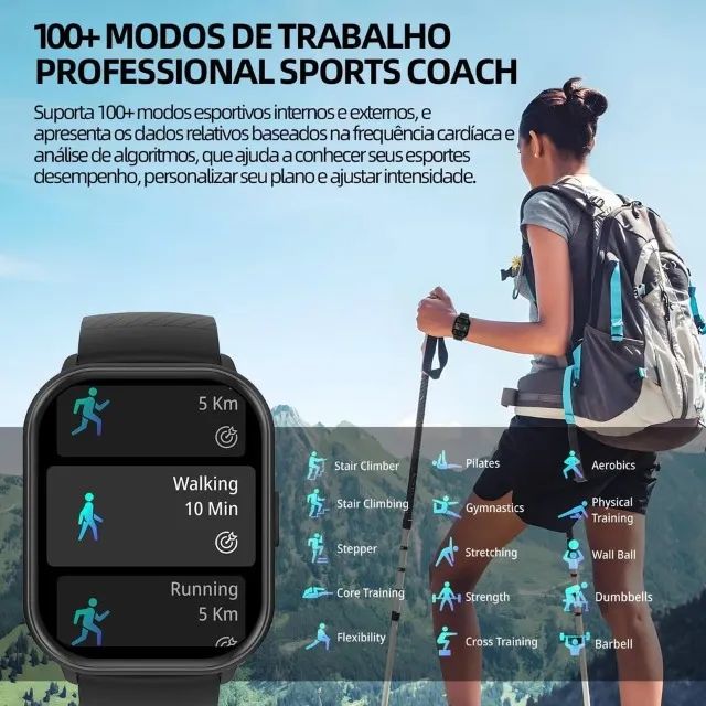Smartwatch Bettdow - Cinza - Lacrado - Foto 3