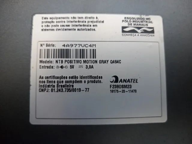 Carcaça Positivo Motion Q464C Tampa Inferior Traseira   - Foto 4