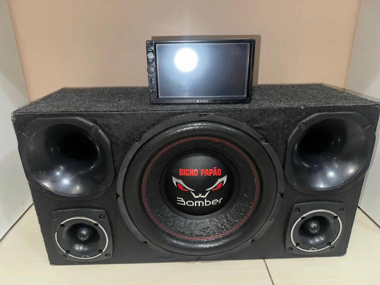 Caixa Trio Sub Bomber Bicho Papão + Modulo Taramps Tl 1500 - Foto 2