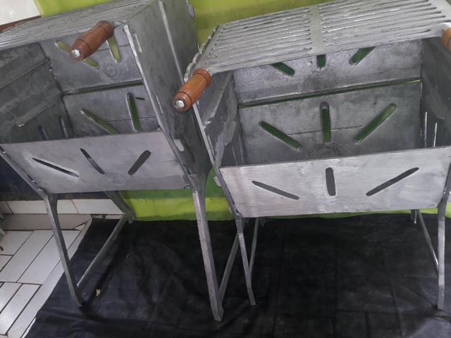 Churrasqueiras G fechada de aluminio batido