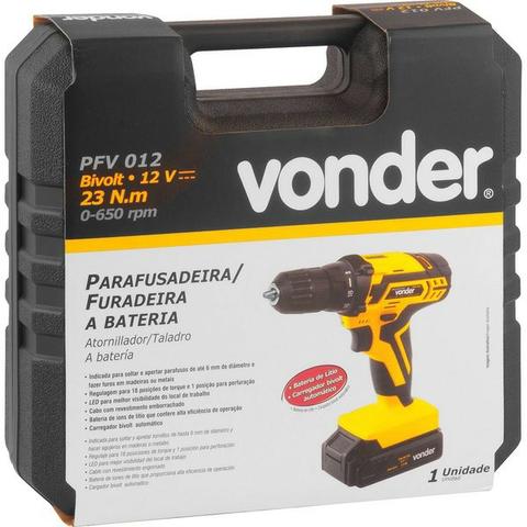 Parafusadeira e furadeira PFV a bateria biv. aut.- Vonder - Foto 4