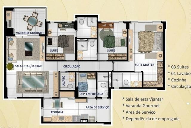 Andar Alto, Alto Padrão em Lagoa Nova Av Nascimento de Castro/ 123m² 3Suites 5Banheiros - Foto 12