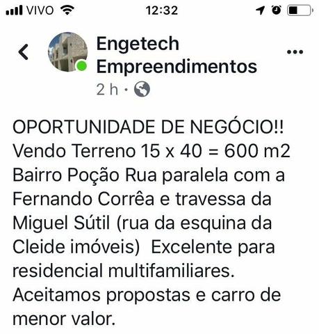 Terreno Bairro Poção. Próximo miguel Sutil, - Foto 4