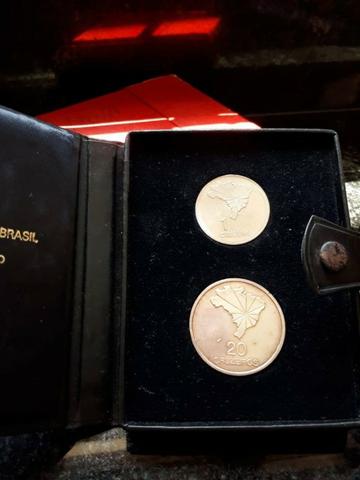 Estojos de moedas comemorativas, com prata - Foto 2