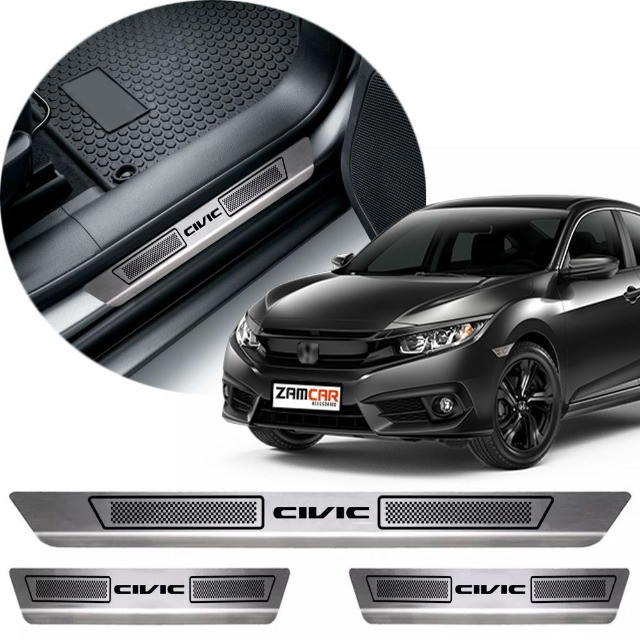Soleira Protetor da Porta Aço Inox Para Todos os Carros - Com Grafia Original