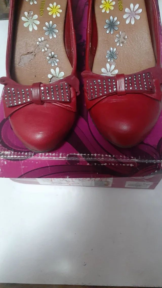 Sapato  Bottero ..com salto alto  vermelho . - Foto 3