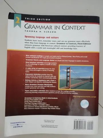 Livro de Inglês Gramática "Grammar in Context" - Foto 2