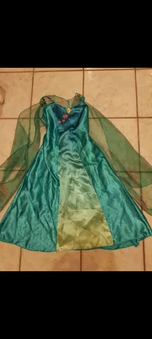 vestido de festa infantil da Frozen 1/16