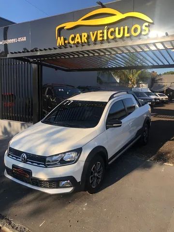 Comprar Picape Volkswagen Saveiro 1.6 G7 Cabine Dupla Cross Flex Cinza 2017  em Ribeirão Preto-SP