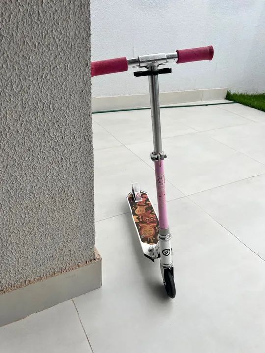Patinete Infantil Rosa OXELO - aguenta peso de adulto  - Foto 3