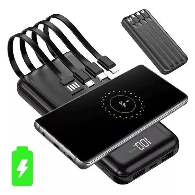 Power Bank Indução 10.000mah 7.5w Compatível Ios E Android 