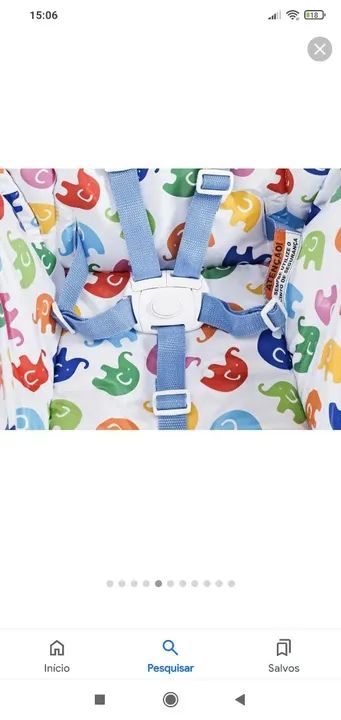 Cadeira Cadeirao Alimentação Bebe Cherry Baby Style Azul - Foto 4