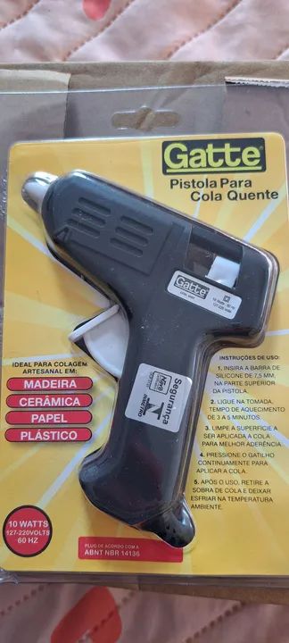 Pistola de Cola Quente Gatte 10W - Ideal para artesanato! - Foto 3