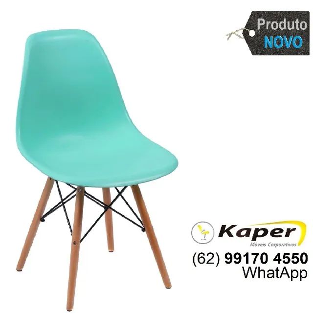 Cadeira Charles Eiffel Eames R-Design base madeira ( nova ) Promoção - Foto 5
