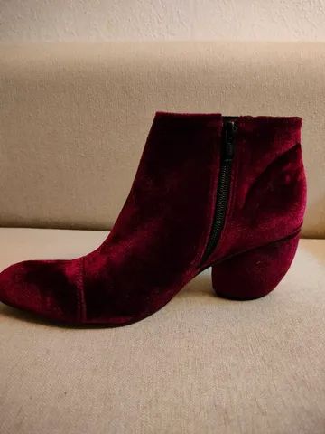 Bota Bowie de Veludo Vinho  - Foto 3
