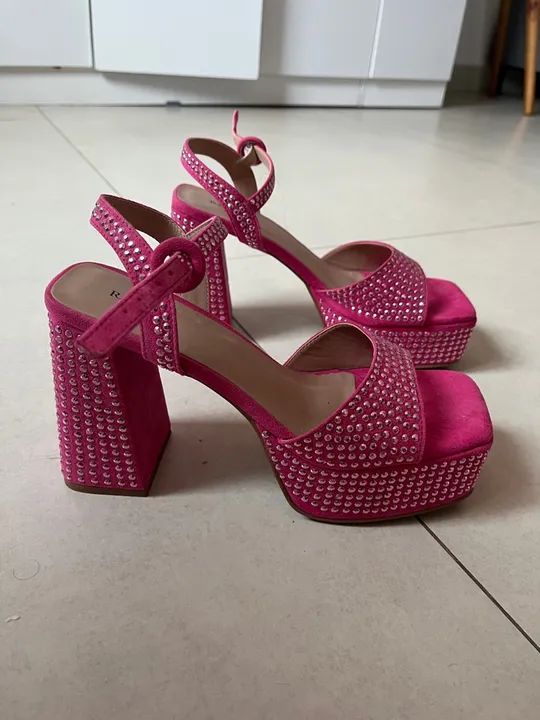 Sandálias plataforma rosa - Foto 2
