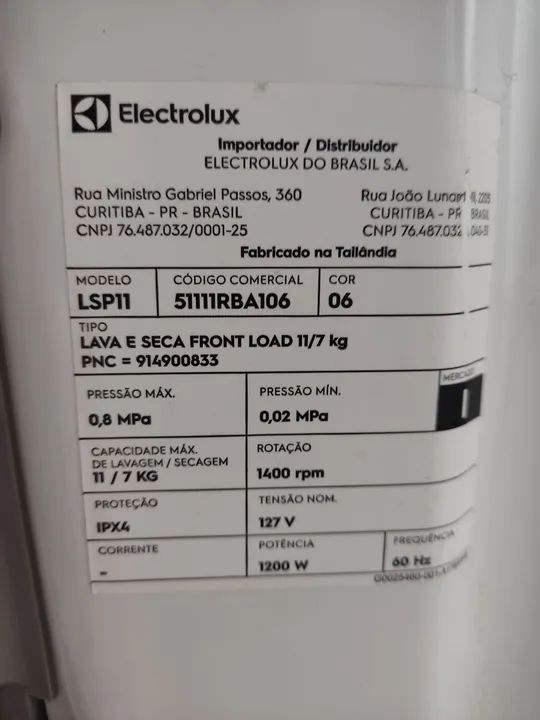 Máquina de Lavar e Secar Electrolux 11kg - Foto 5