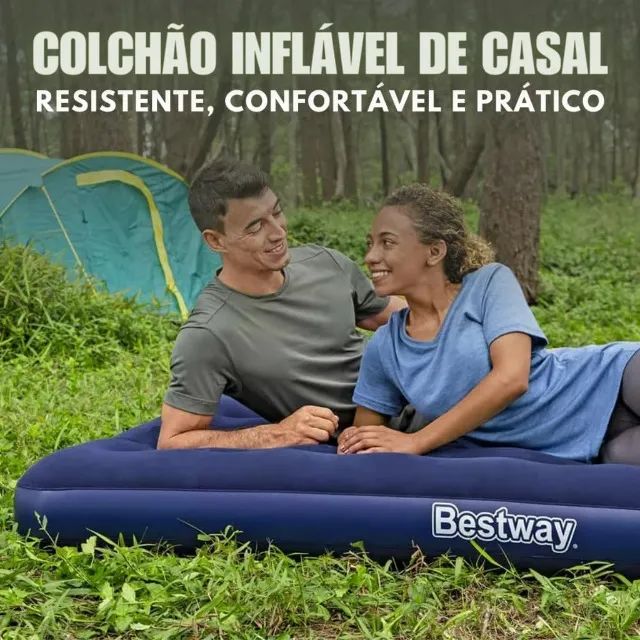 Colchão Inflável Casal Resistente Suporta 300 Kilos+Bomba de Ar-Entregas 9h as 22h - Foto 5