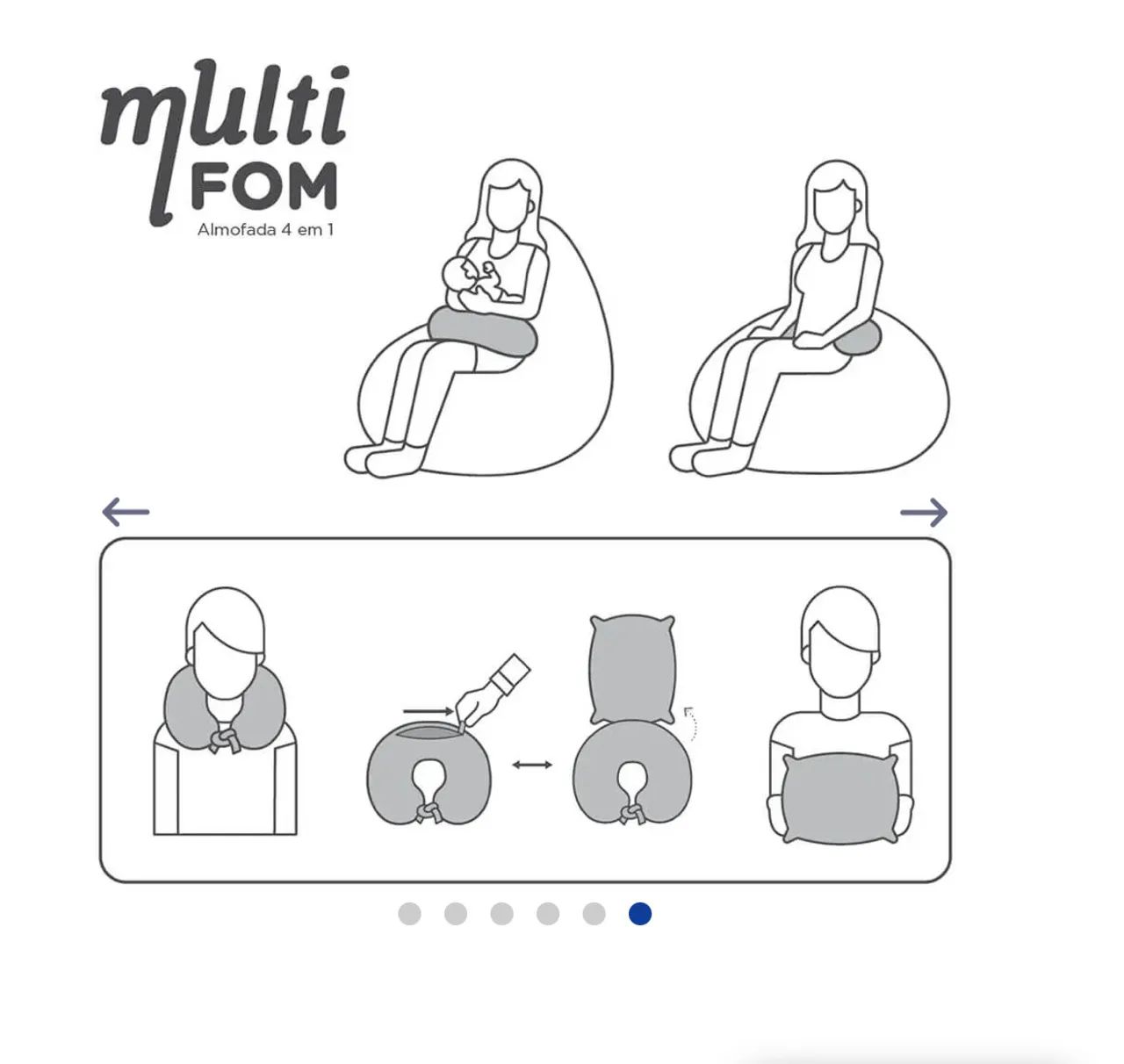 Almofada 2 Em 1 FOM Estampa Calçadão de Copacabana - Foto 6