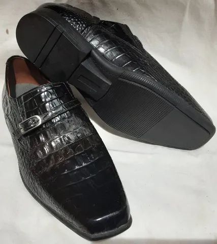 Sapato em Couro Verniz Legítimo Croco / Jacaré - Direto da Fábrica - Foto 2