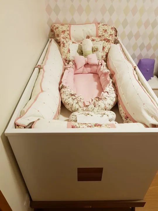 Berço de bebê branco Divicar 3 em 1 - Foto 3