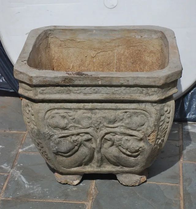 vaso quadrado cimento  ans 70  -  0,40 x 0,40 0,30 altura