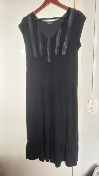 Vestido Viscose Preto
