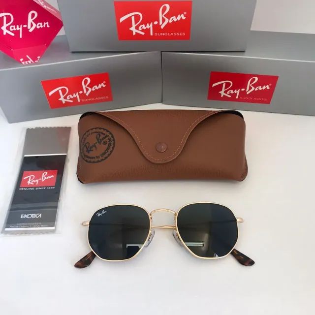 Óculos Ray ban Hexagonal Tradicional Gold Lentes de cristal - Foto 5