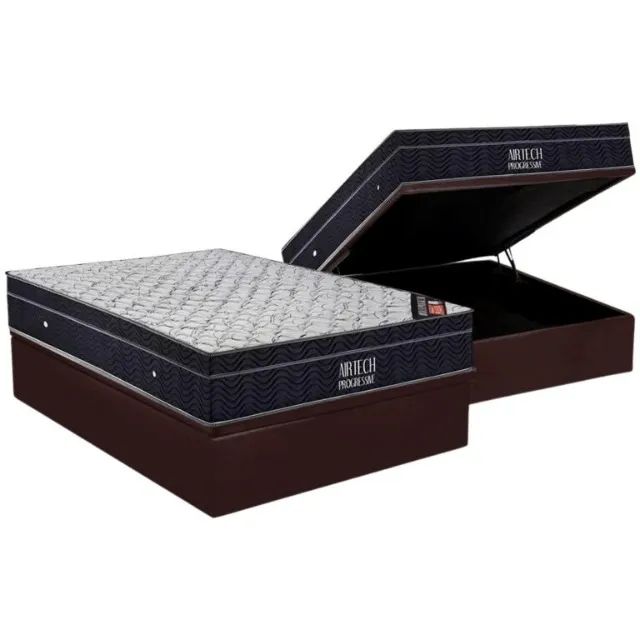 Colchão Casal Airtech Progressive D26 + Base Box Baú  - Anjos e Biostar  - Foto 2