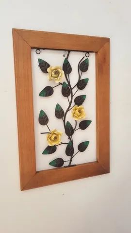 Quadro moldura com galho de rosas  - Foto 4