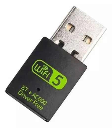 Adaptador Para Pc Usb 2x1 Receptor 600mb 5g Wifi + Bluetooth LP