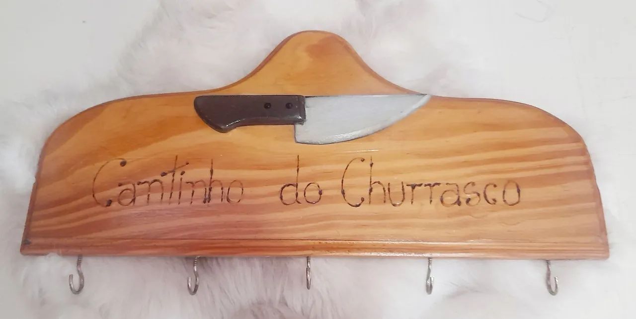 Porta objetos em  Madeira - Cantinho do Churrasco