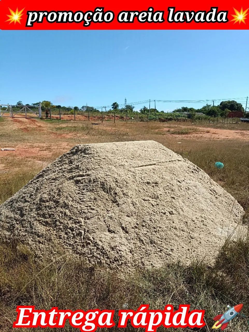 ? promoção areia lavada aréola e pedra ?
