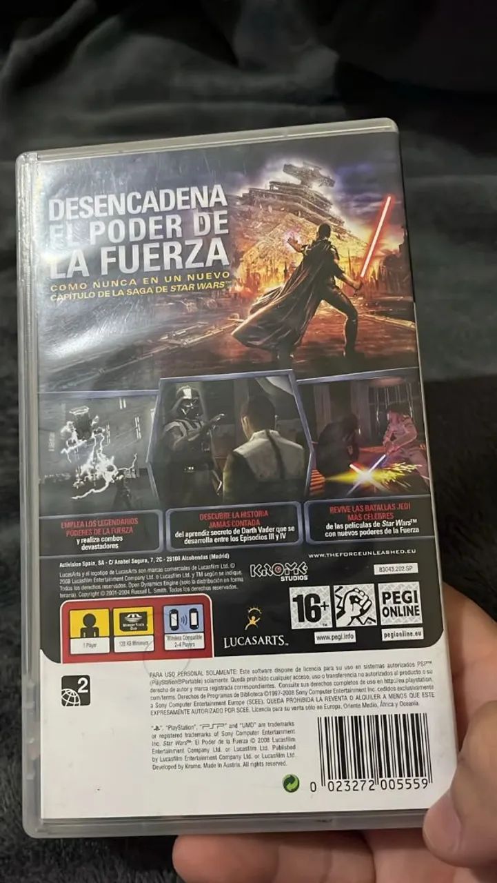 Jogo Star Wars el poder de fucrza de psp - Foto 3
