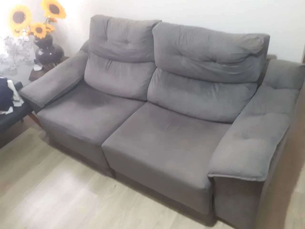 Sofá de canto cinza confortável - Foto 3