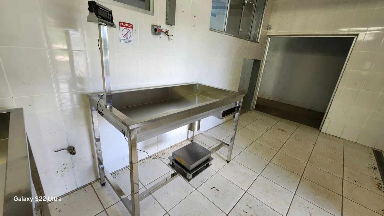 Mesa inox  industrial pesagem e embalagens