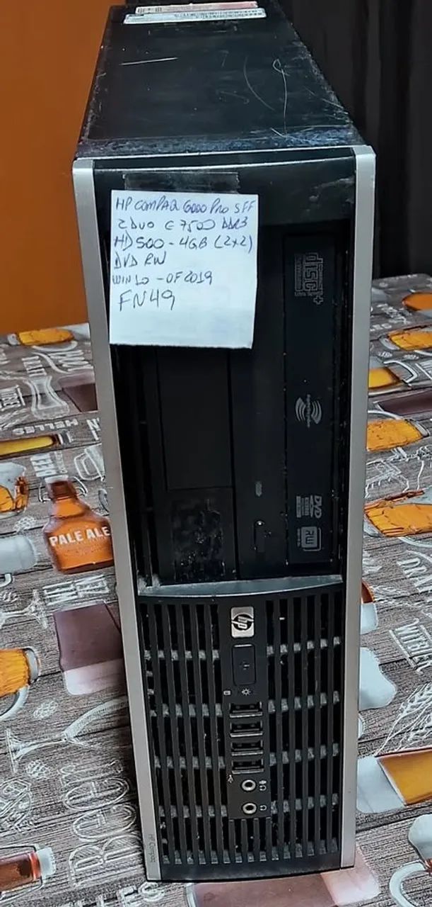 Computador Pc Cpu Hp Compaq 6000 Pro Sff Core2duo E7500 Hd500gb 4gb