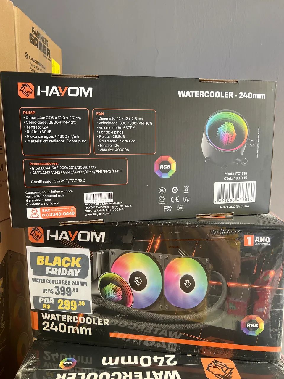 Water Cooler 240mm Rainbow RGB  - Foto 2