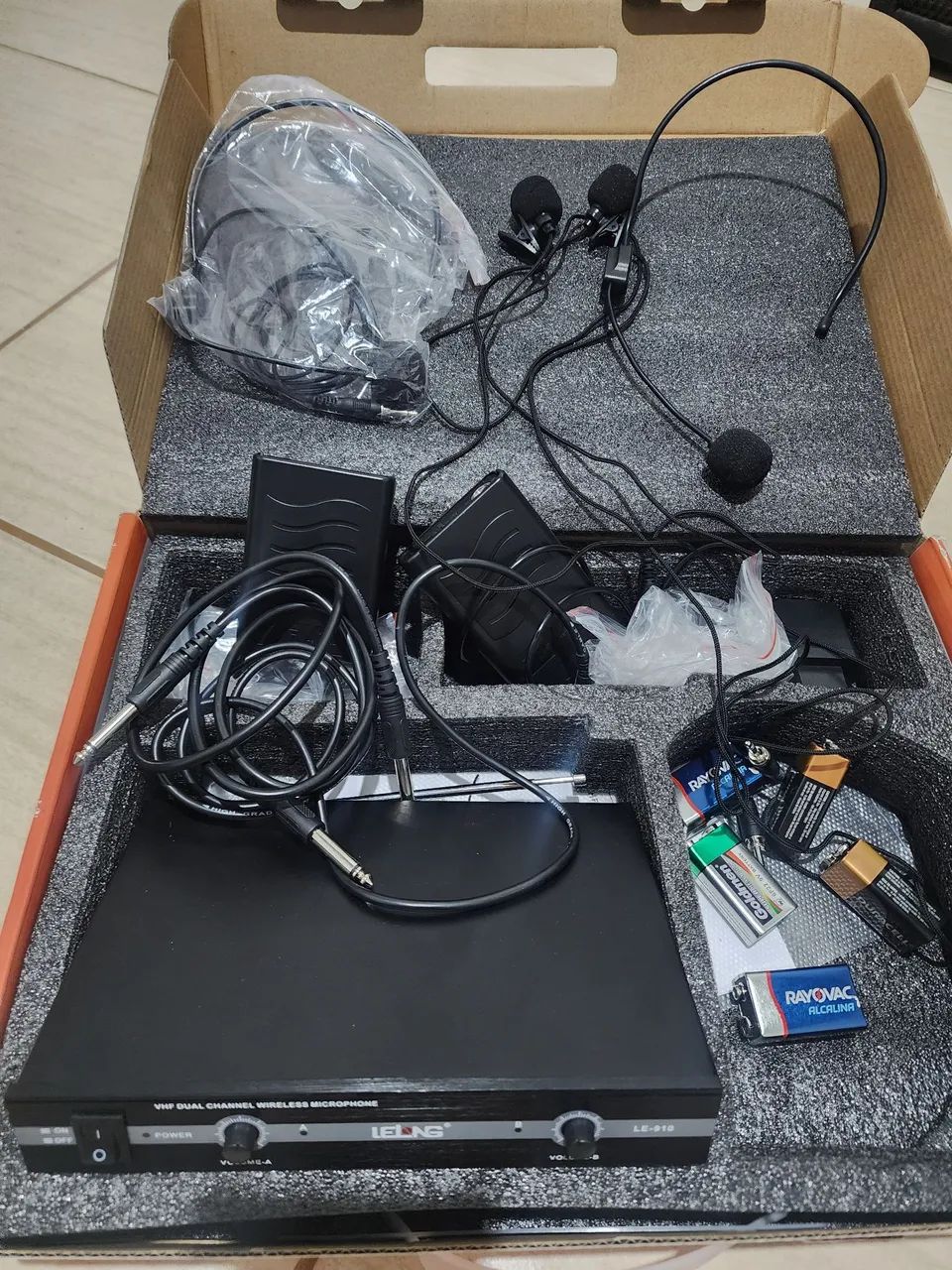 Kit duplo Microfone sem Fio lapela e headset  - Foto 2