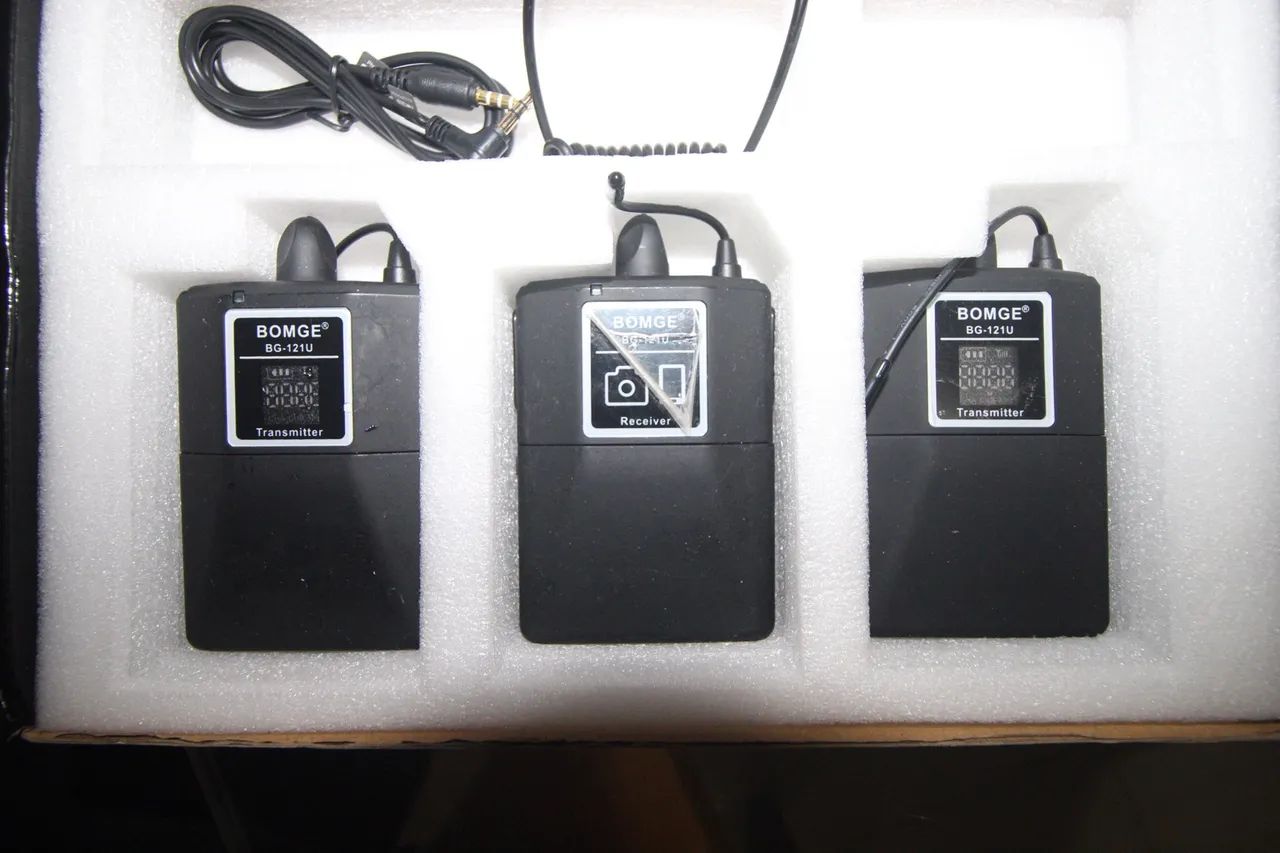 TRANSMISSOR SEM FIO MICROFONE LAPELA PROFISSIONAL BOMGE