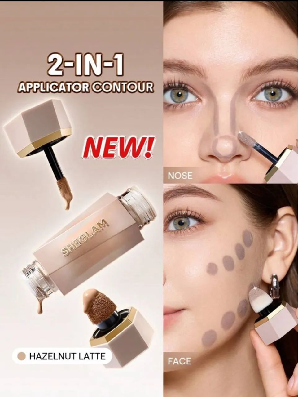 SHEGLAM 2-em-1 Brush - Contorno Perfeito! - Foto 3