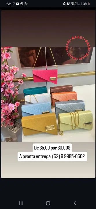 Bolsa de Ombro - Varias Cores - Pronta Entrega