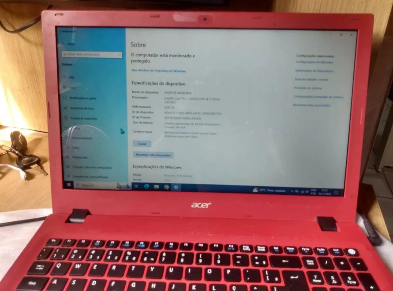 Notebook Acer Vermelho - Foto 2