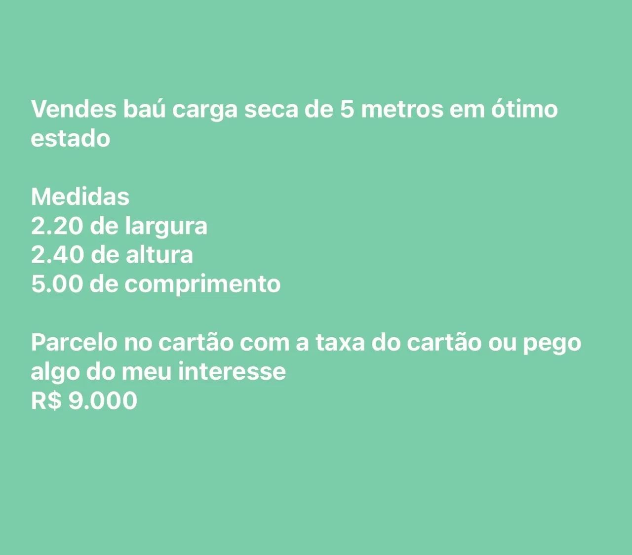 Vende-se baú carga seca 5 metros  - Foto 6