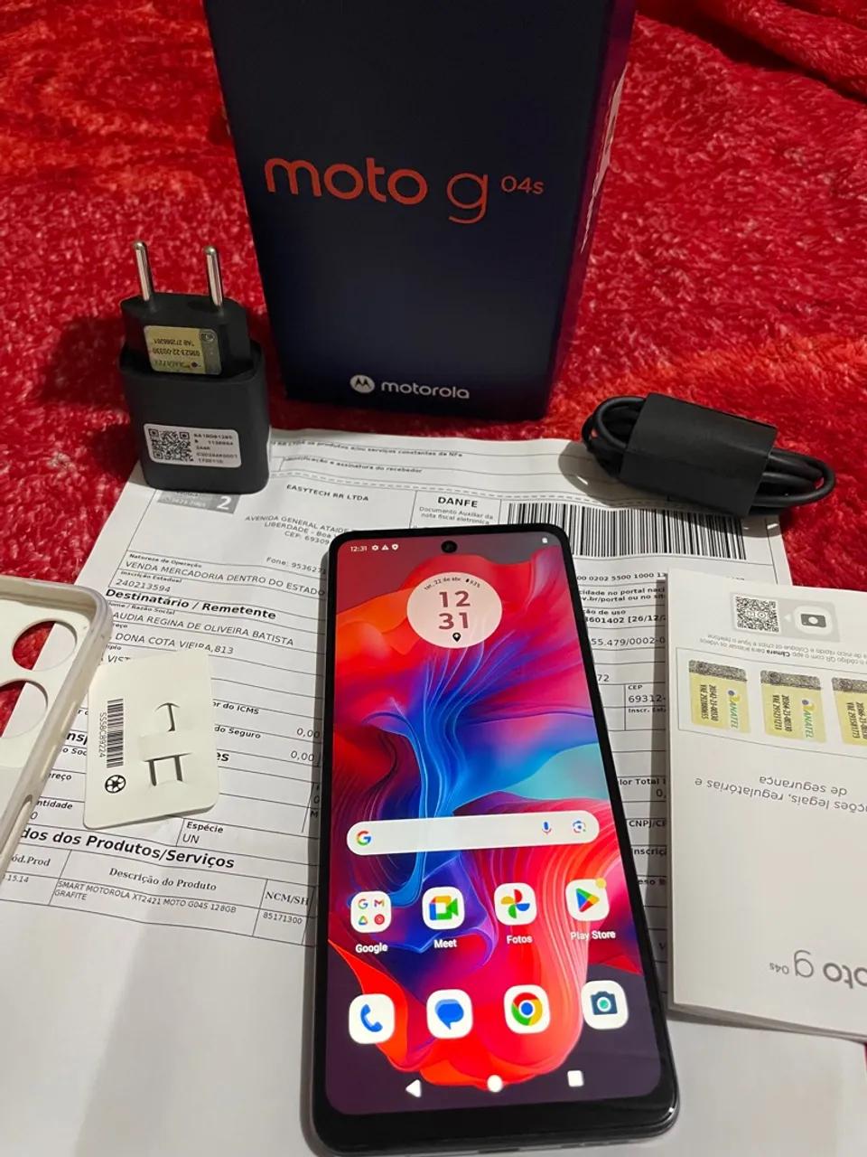 Motorola g04s de 128 gigas novinho 6 meses de uso funcionando tudo