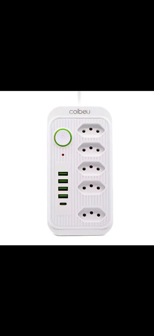 Extensão Elétrica com 4 Tomadas e 4 USB - Coibeu