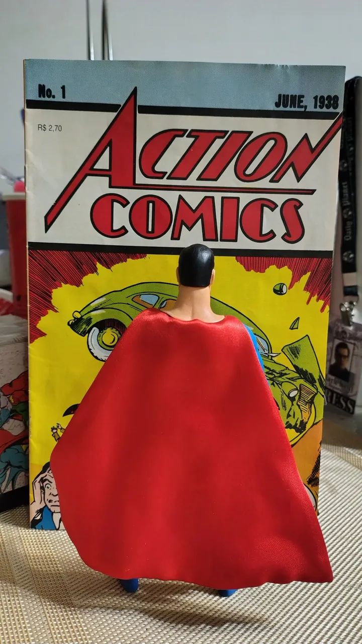 KIT 2004 DC DIRECT SUPERMAN 1ST APPEARANCE DC COMICS ACTION COMICS #1 ACTION FIGURE - Foto 5